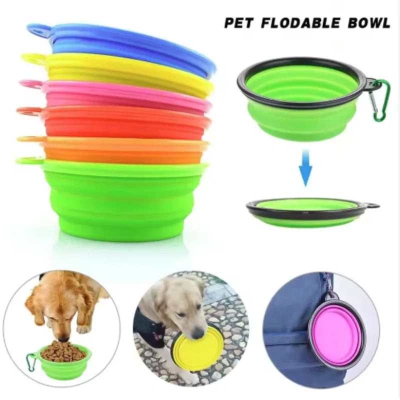 Heavy-Duty Collapsible Dog Travel Bowl – Adventure-Ready Silicone Feeder