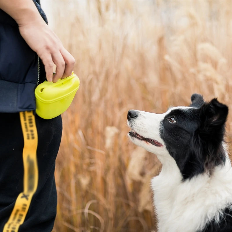 Silicone Dog Treat Training Pouch – Portable Magnetic Closure Waist Bag