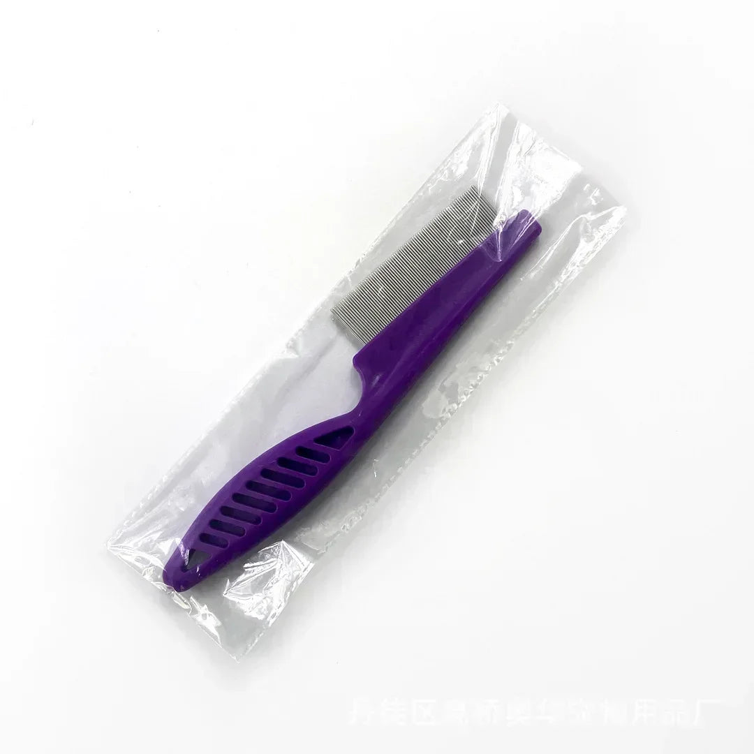 Moonbiffy Dog Grooming Flea Comb – Stainless Steel Hair Brush & Gentle Massage Tool