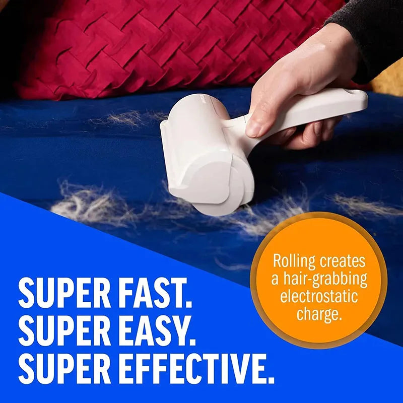 Pet Hair Remover Roller – Self-Cleaning One-Hand Lint & Fur Remover for Dogs