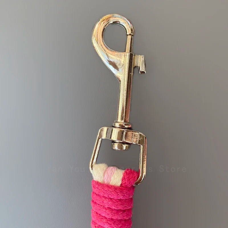 Dog Leash – Handwoven Floral Cotton