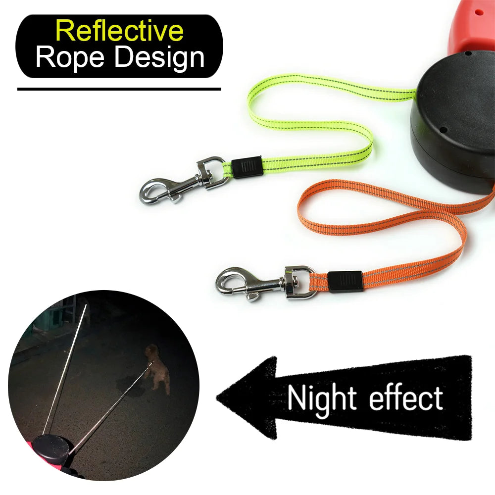 Double Dog Leash – 3in1 Retractable Dual Lead