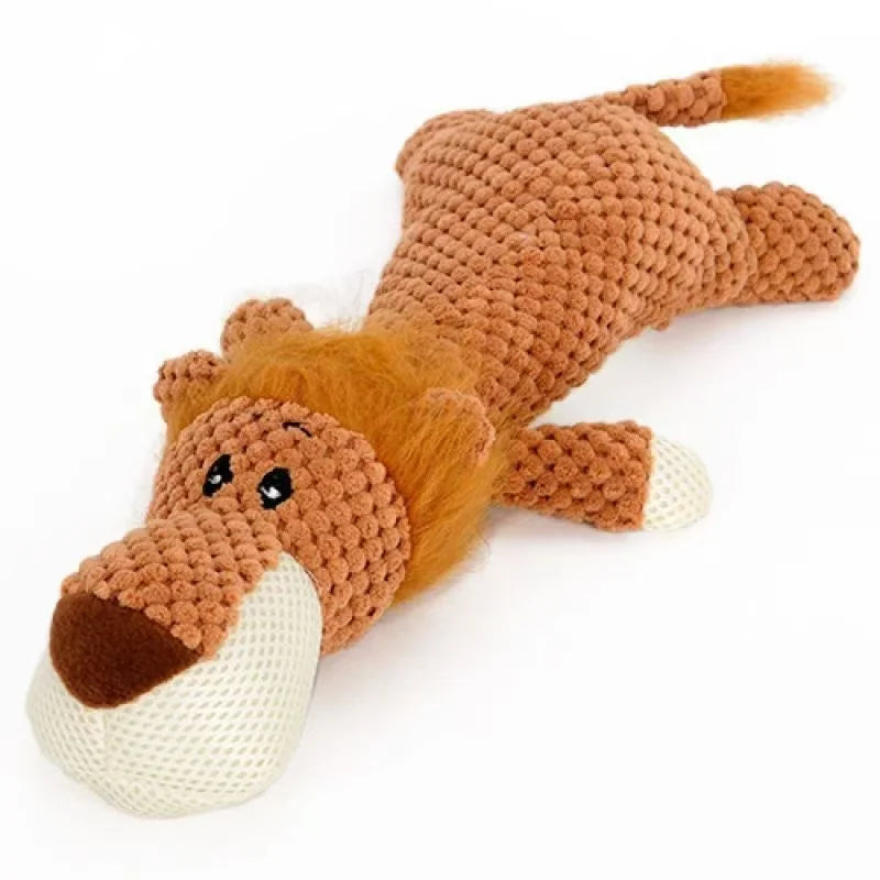 Cartoon Puppy Plush Dog Toy with Squeaker for Small Dogs