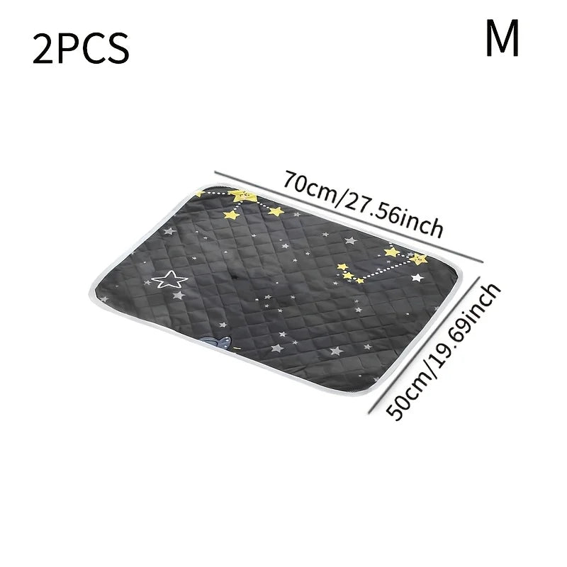 KEMORELA Reusable Dog Training Mats – 2PCS Washable Pet Toilet Pads for Floors & Car Seats