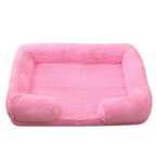 Orthopedic Square Plush Dog Bed – Removable Washable Winter Sofa