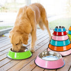 Non-Slip Stainless Steel Dog Bowl – Anti-Skid Food & Water Feeder (Multiple Sizes)