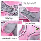 NONECN Reflective Nylon Dog Harness Vest – Small to Medium Dogs, Breathable, Striped