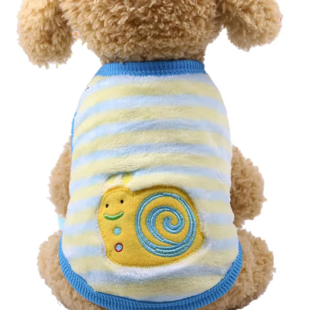 Doagk Dog Vest Coat – Warm Fleece Jacket for Small Dogs, 12 Cartoon Colors