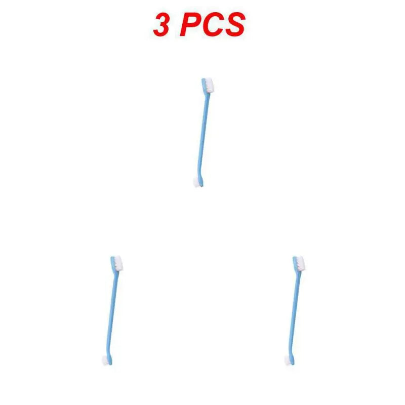 Double Head Dog Toothbrush – Multi-Angle Nylon Bristle Cleaner