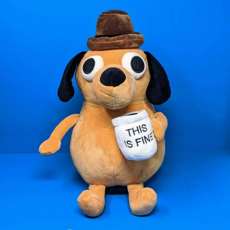 Animal Coffee Dog Plush Toy – 25cm Cotton