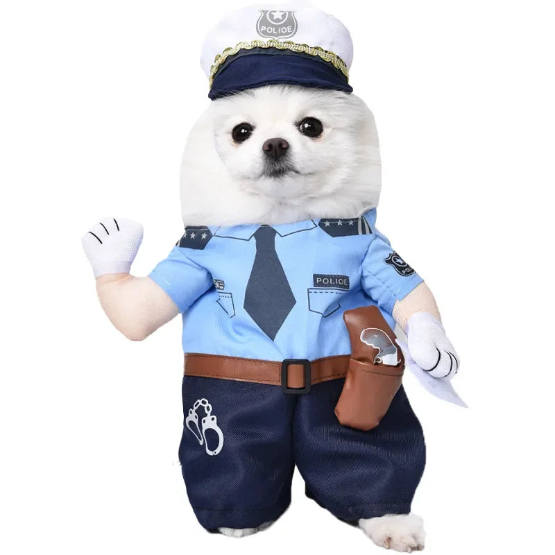 Nonecn Halloween Dog Costume Set with Wig Hat & Dagger Prop