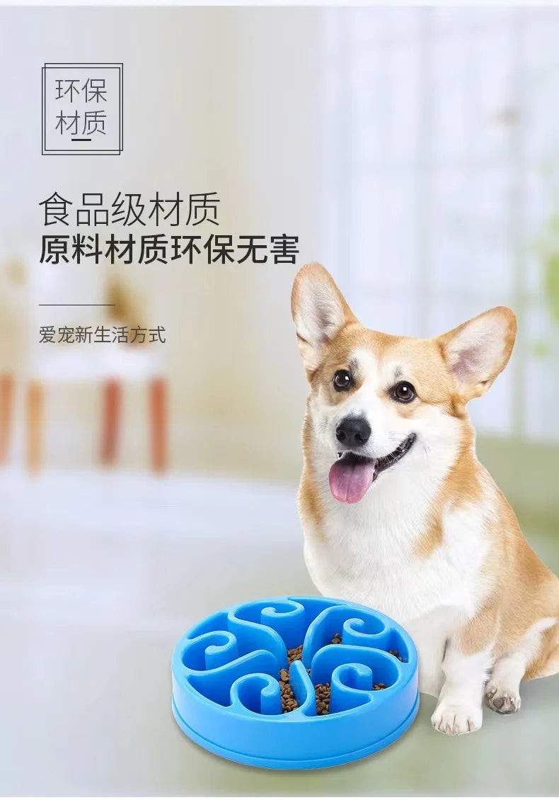 Interactive Slow Feeder Dog Bowl – Anti-Gulping Maze Dish