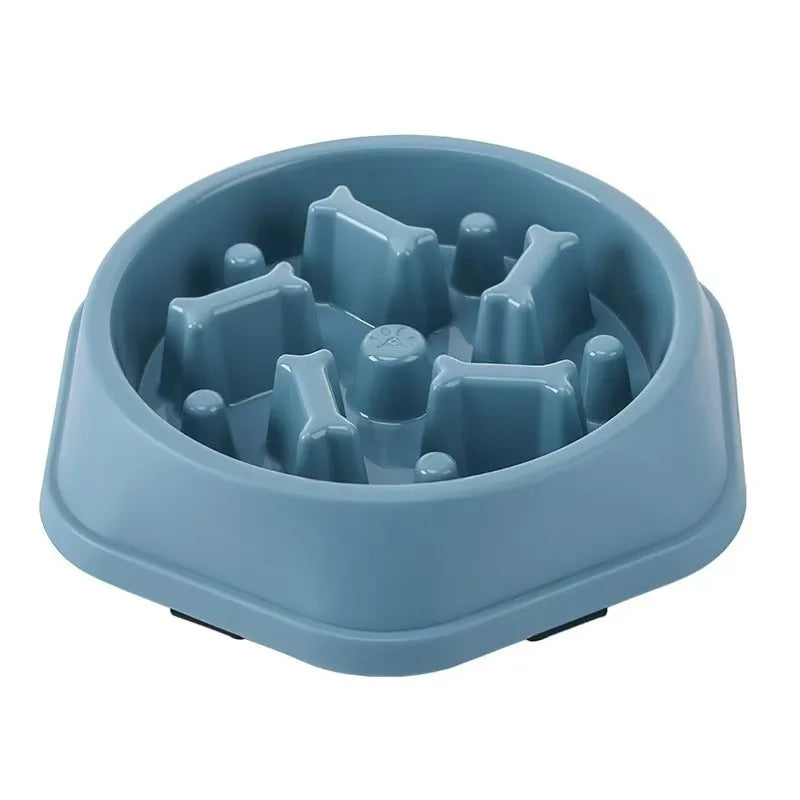 Bone-Pattern Slow Feeder Dog Bowl – Anti-Choke Healthy Eating Dish