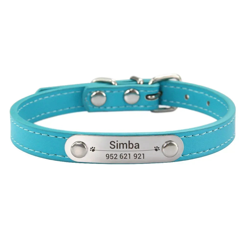 zPetsDatingCN Personalized Dog Collar with Carved Name ID – Pink, All Sizes, Anti-Lost