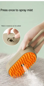 3-in-1 Electric Pet Hair Brush – Steam Spray, Massage & Hair Removal