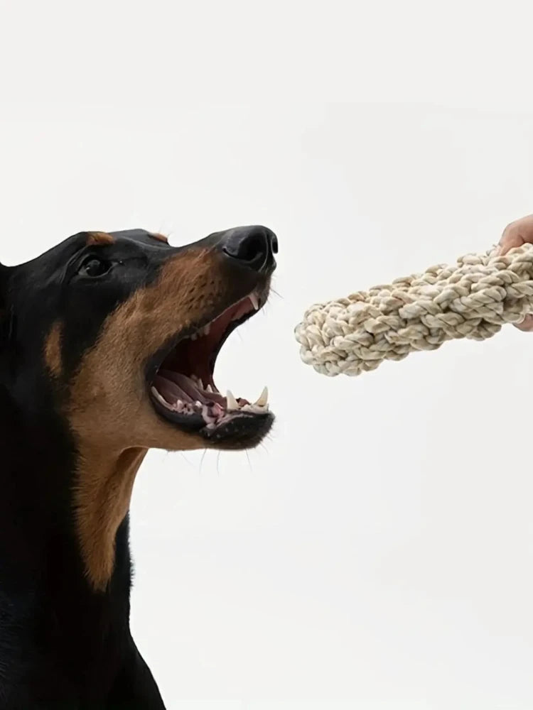 Durable Linen Rope Dog Toy for Medium & Large Dogs