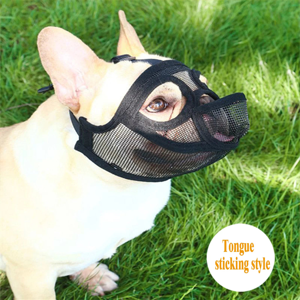 Adjustable Dog Muzzle Nylon – Breathable Anti Bark Bite