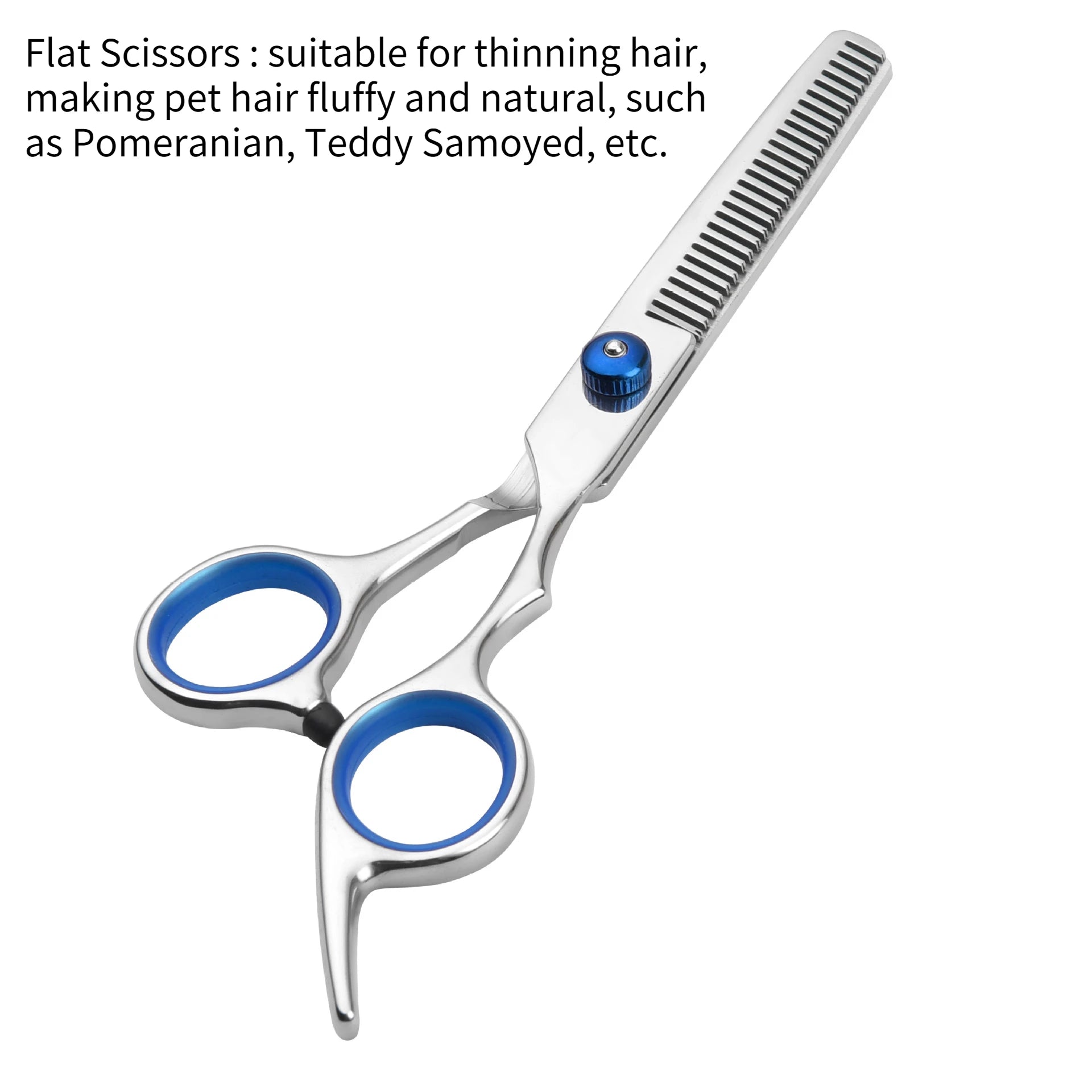 Professional 5-Piece Dog Grooming Scissors Set - Safety Round Tip Stainless Steel Kit