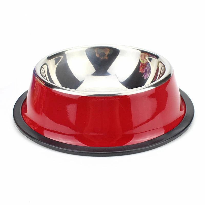 Non-Slip Stainless Steel Dog Bowl – Anti-Skid Food & Water Feeder (Multiple Sizes)