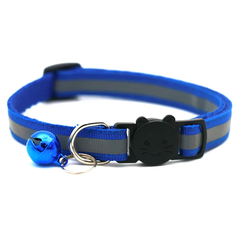 Mini Adjustable Dog Collar with Bell & Bow Tie – Reflective Small Puppy Collar