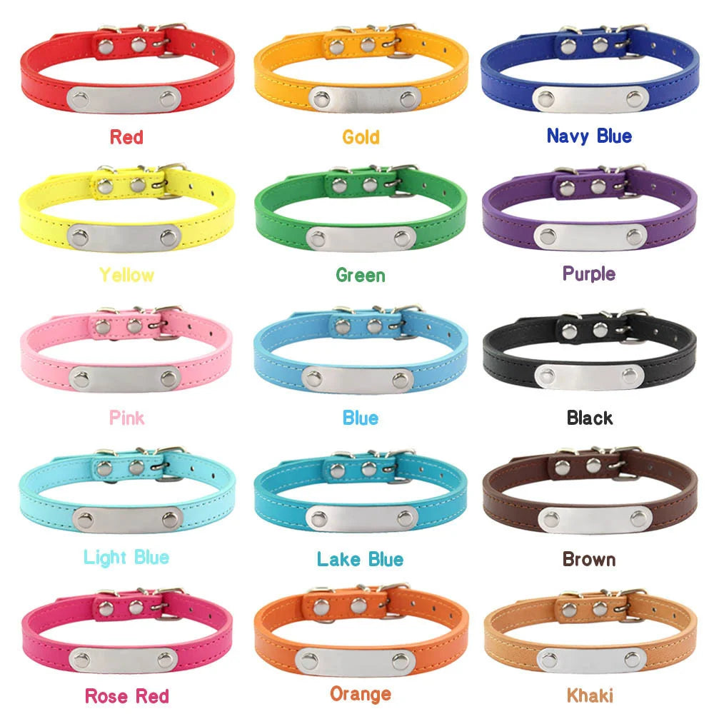zPetsDatingCN Personalized Dog Collar with Carved Name ID – Pink, All Sizes, Anti-Lost