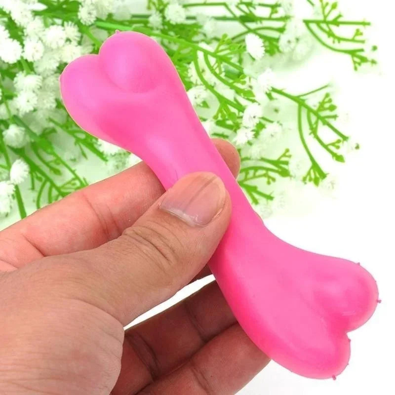 Rubber Dental Bone Toy for Small Dogs – Training, Fetch, and Teething Relief