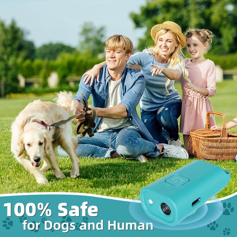 Mini Ultrasonic Dog Repeller – 5M Portable USB Rechargeable Deterrent