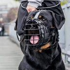 Stainless Steel Dog Muzzle Cage – Adjustable Breathable Training Cover