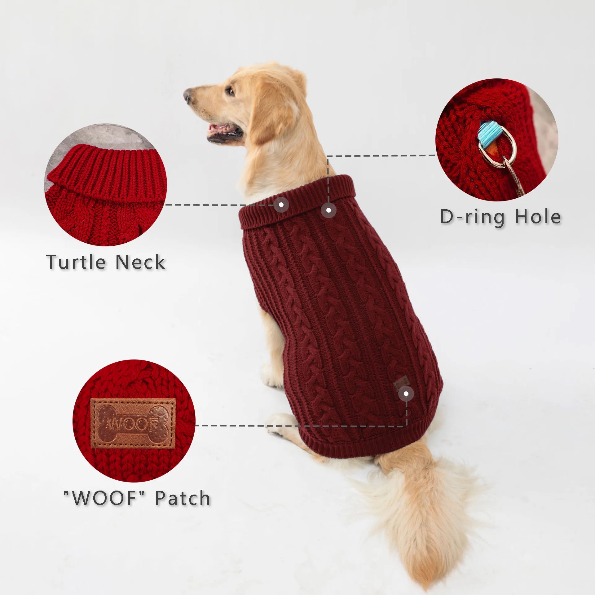Cozy Knitted Dog Sweater – Soft Acrylic Winter Pet Pullover