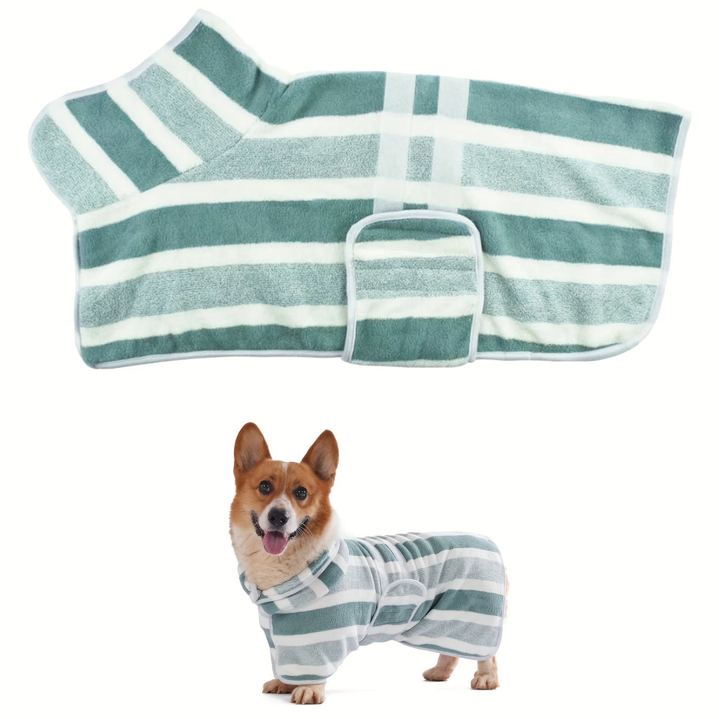 Quick-Dry Dog Bathrobe Towel – Absorbent Post-Bath Wrap