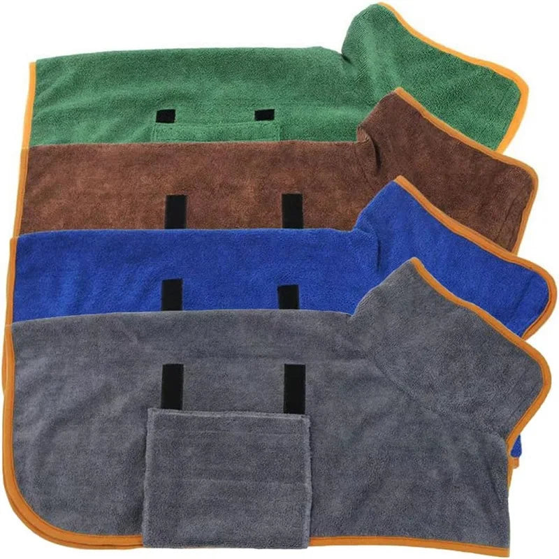 Quick Dry Dog Bathrobe – Absorbent Towel Coat XS-XL