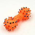 Squeaky Ball & Dumbbell Dog Toy - Teeth Grinding & Training for Large Dogs