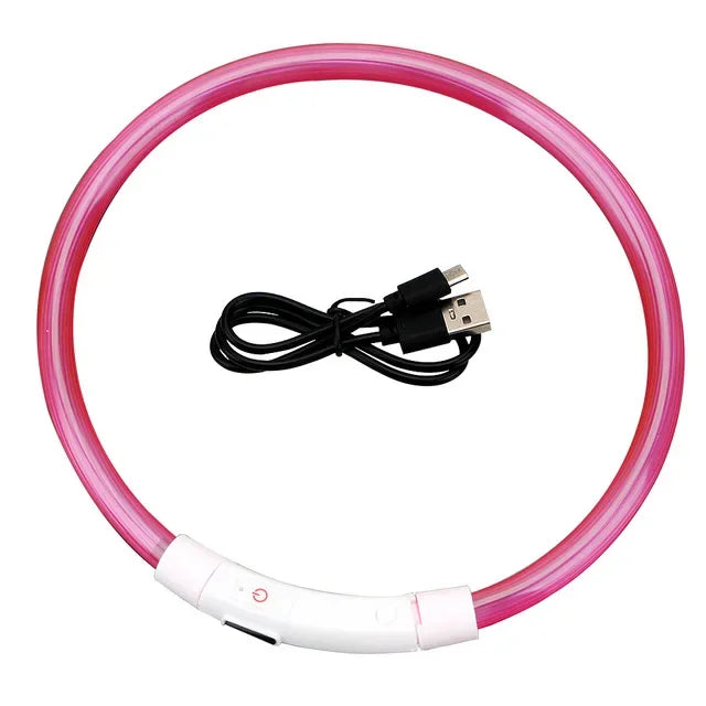 LED Dog Collar USB Rechargeable – 3 Mode Night Safety Light