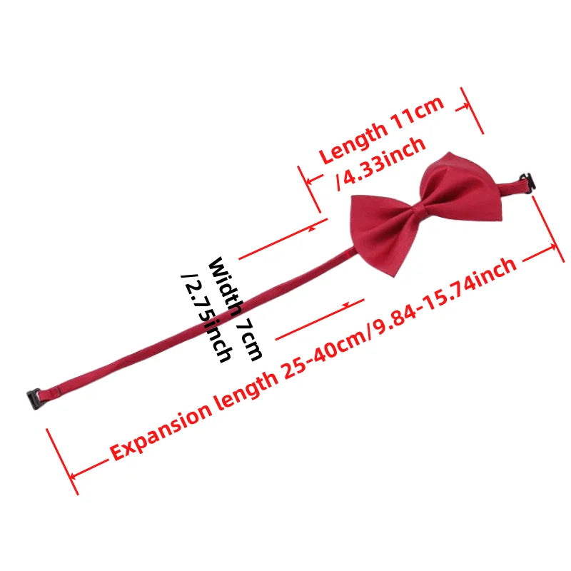 Nylon Bow Tie Dog Collar – Adjustable Stylish Accessory