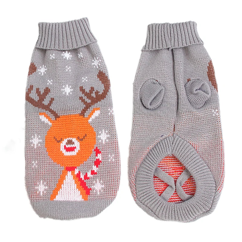 Warm Knitted Dog Sweater Coat – Colorful Winter Pullover