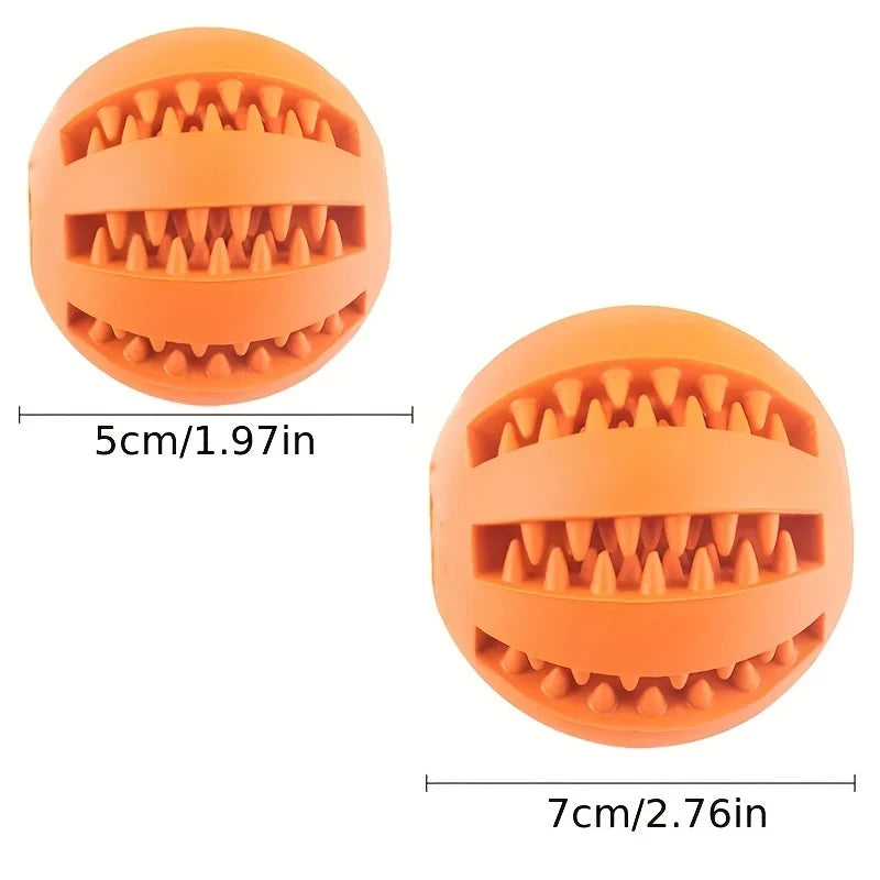 Bite Resistant Treat Feeder Ball - Durable Toy for Dogs with Tooth Cleaning Benefits