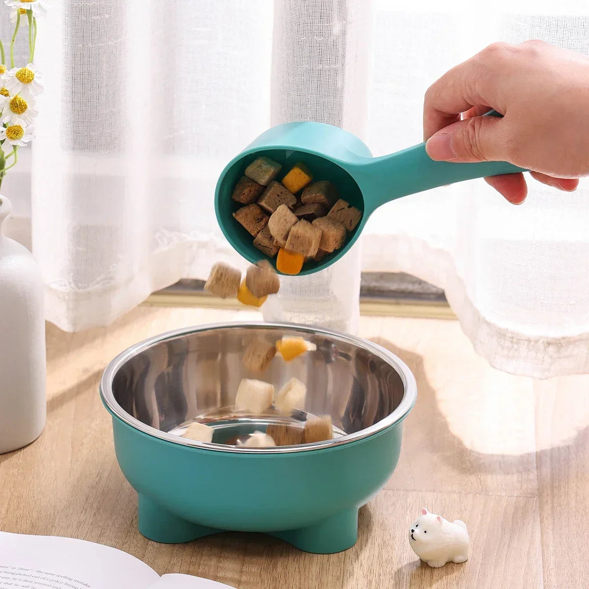 Stainless Steel Anti-Slip Dog Bowl – Detachable Easy-Clean Feeder