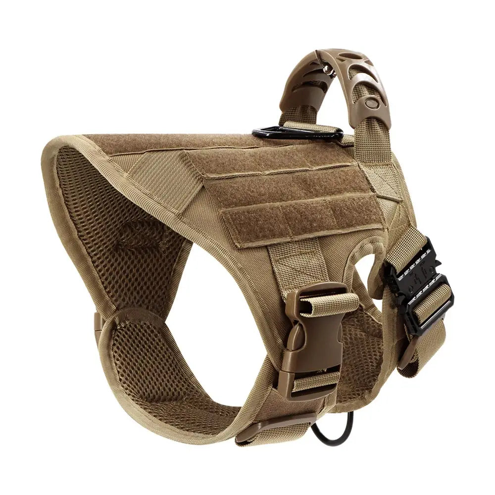 Large Tactical Dog Harness Vest – Padded Nylon Training Harness