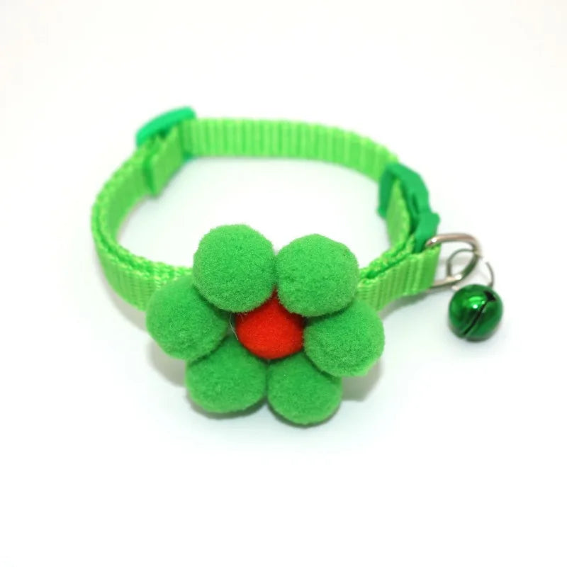 Moonbiffycn Cotton Bowknot Bell Collar for Small Dogs