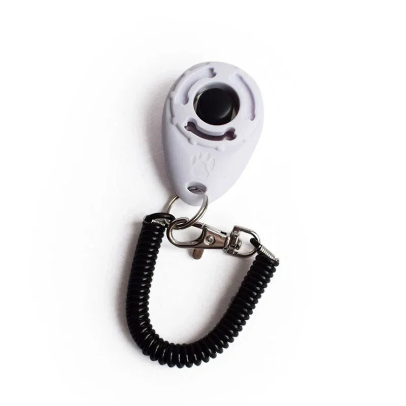 2-in-1 Dog Training Clicker & Whistle – Pet Behavior Training Tool with Keyring