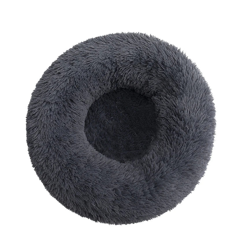 Pet Dog Bed Donut Cuddler – Ultra Soft Washable Round Dog Kennel, Winter Warm Sofa
