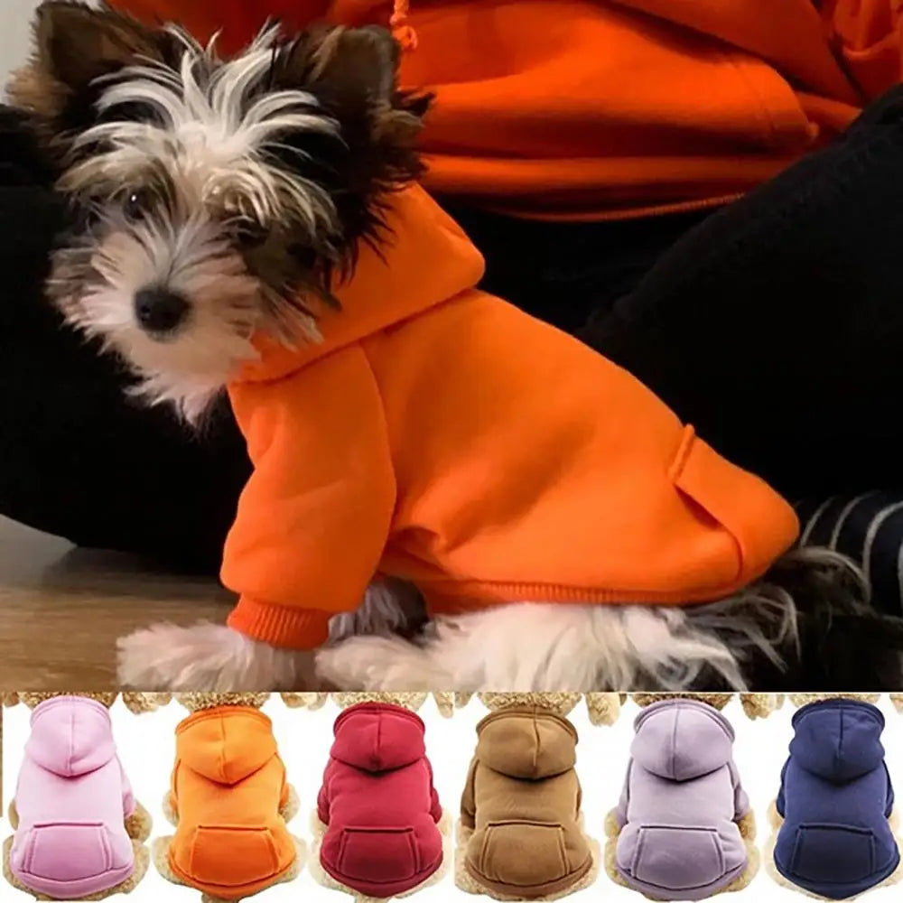 Dog Hoodie Sweatshirt Autumn Winter – One Size Pocket Warm Pullover