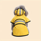 Waterproof Windproof Dog Raincoat – Adjustable Polyester Jacket