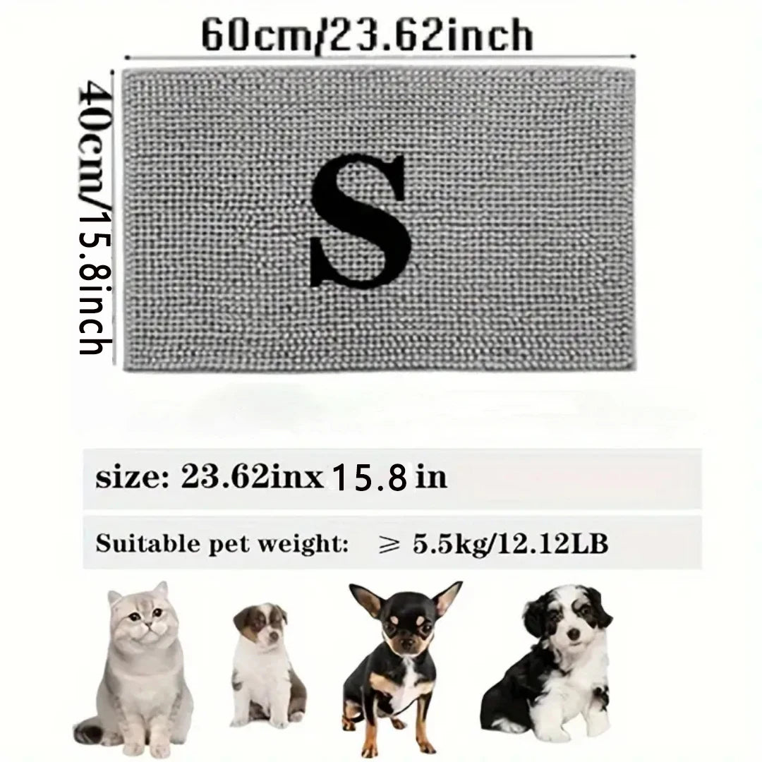Dog Door Mat Mud Catcher – Absorbent Non-Slip Mat for Muddy Paws, Quick-Dry & Washable Rug