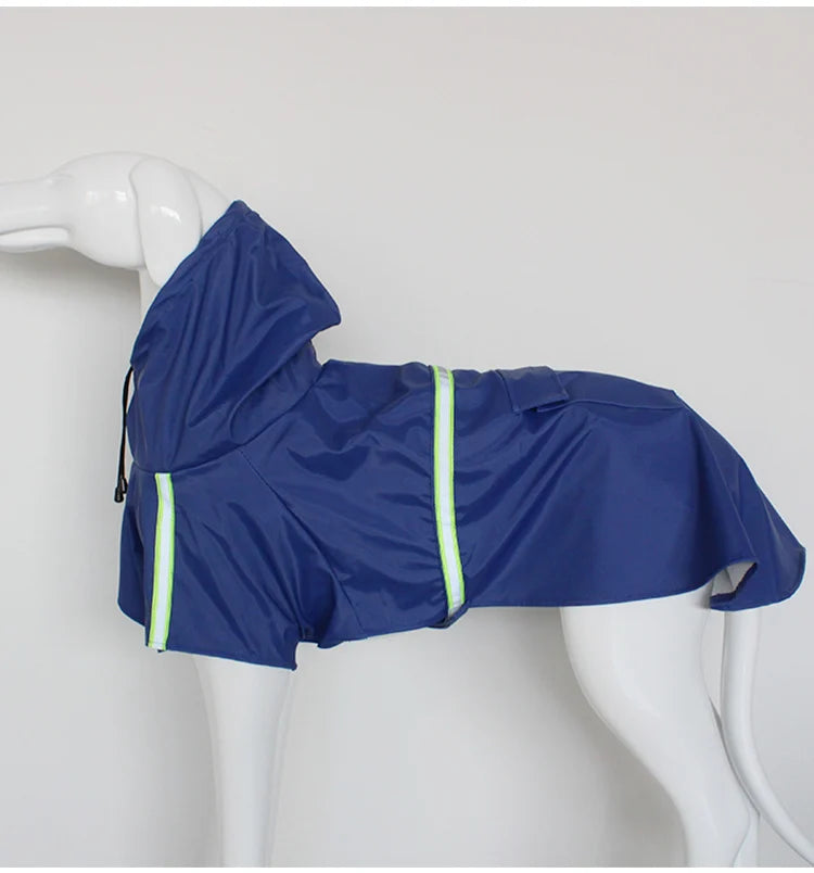 Hooded Dog Raincoat Cloak – Waterproof Reflective Jacket