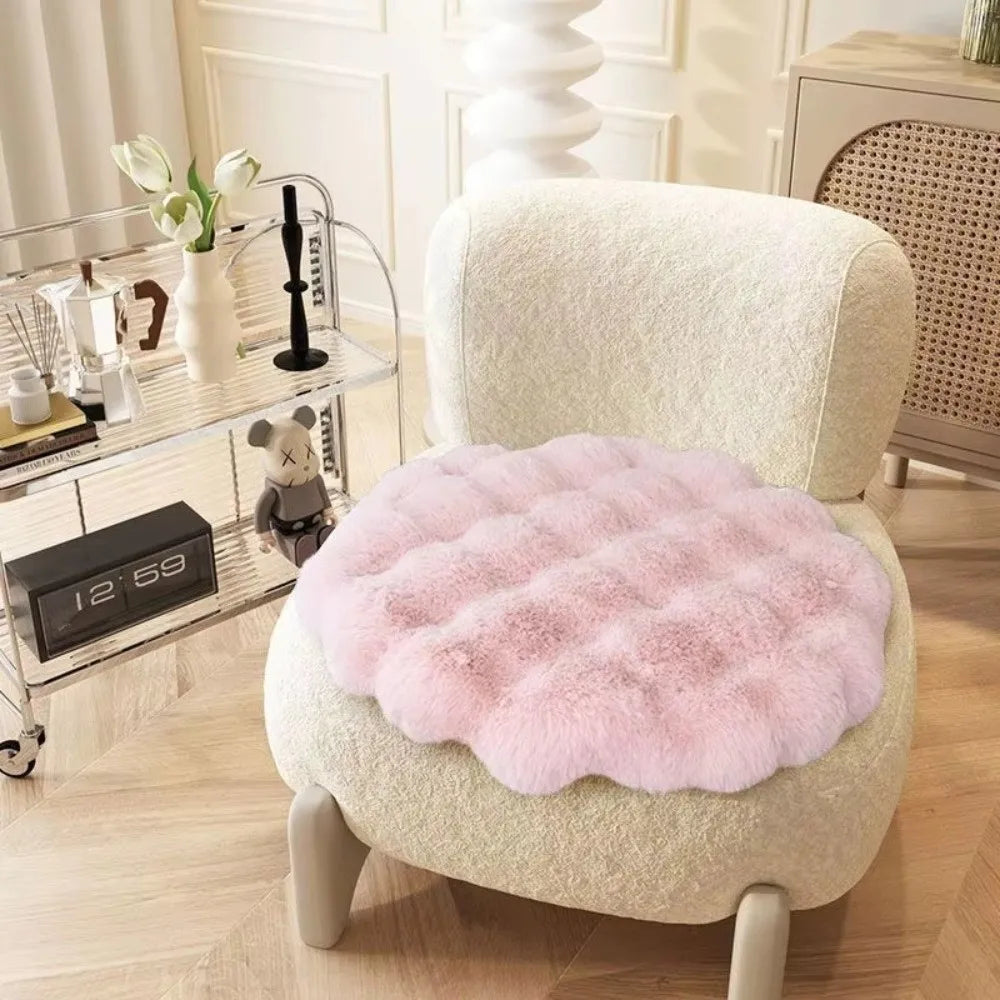 Round Insulated Dog Mat – Non-Slip Washable Plush Sleeping Pad for Small Dogs