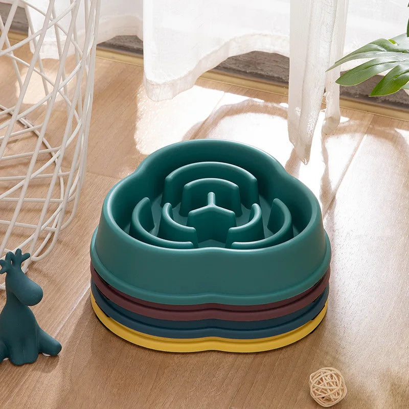 Anti-Choking Slow Feeder Dog Bowl – Non-Slip Anti-Overturn Feeding Dish