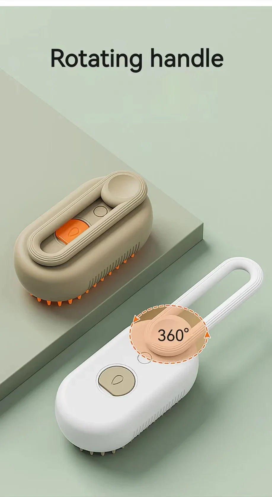 3-in-1 Electric Pet Hair Brush – Steam Spray, Massage & Hair Removal