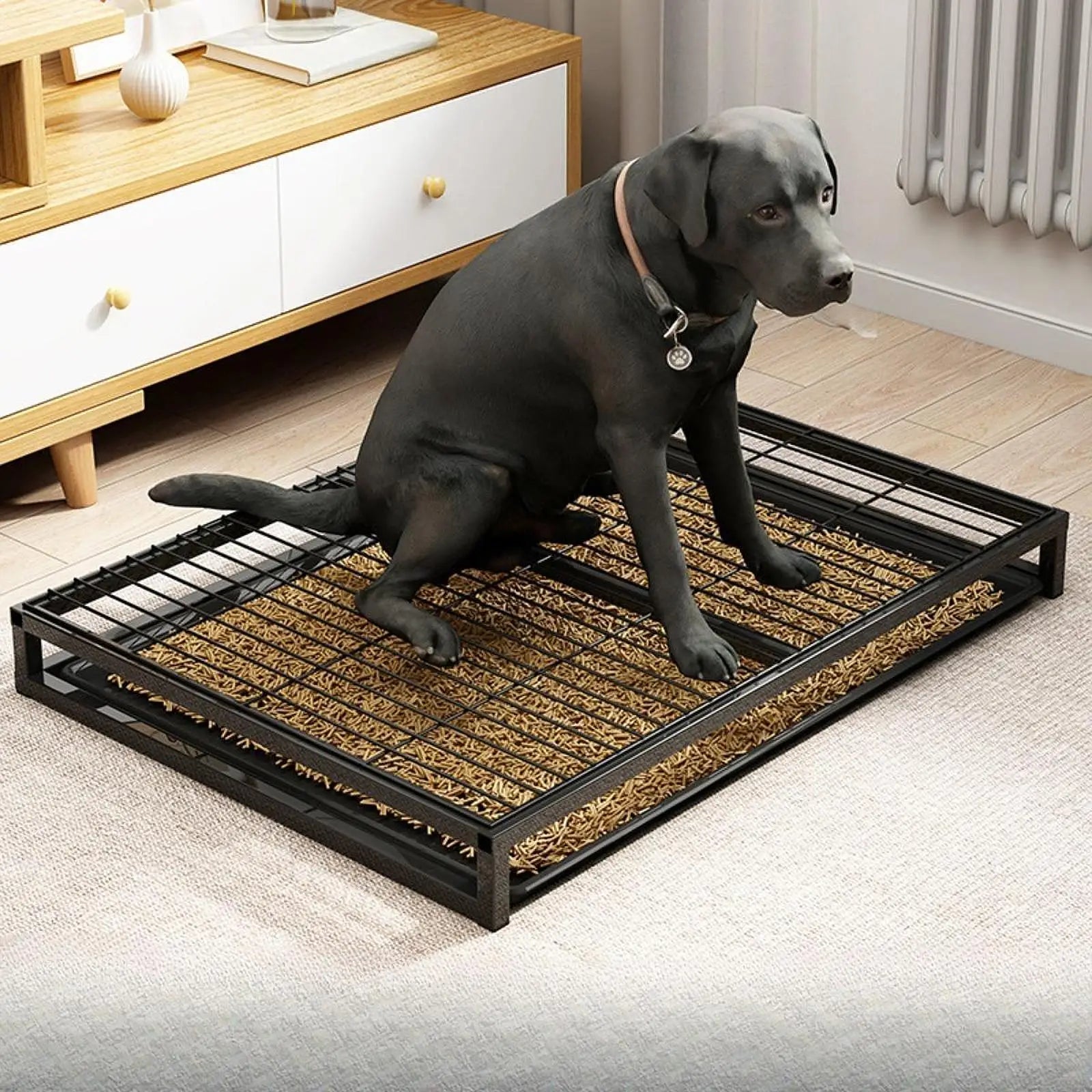 Metal Dog Potty Tray – Washable Indoor Toilet