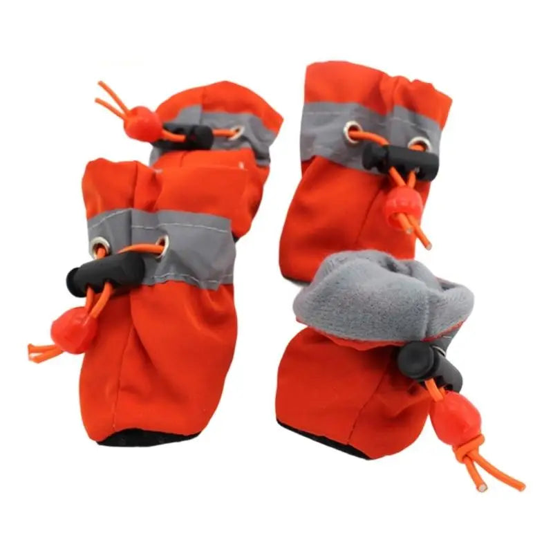 NONECN Dog Paw Protectors – Adjustable Drawstring Dog Socks, 4-Piece Set